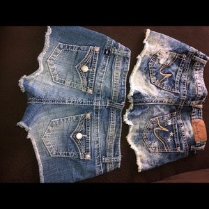 Denim Low Rise Shorts